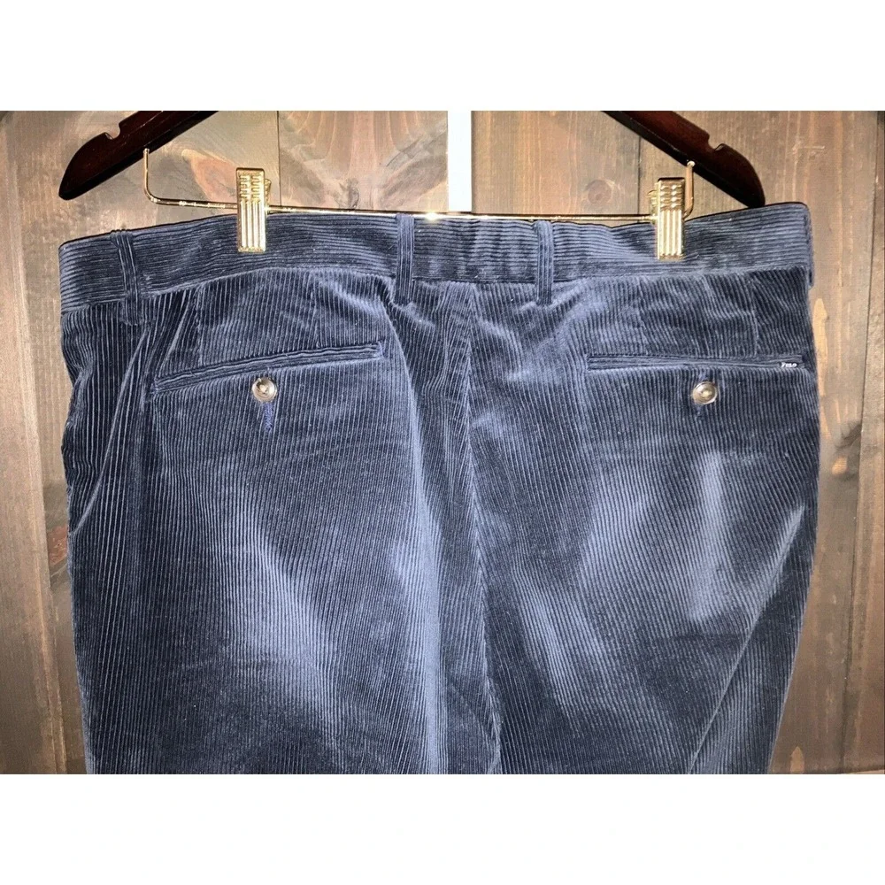 Polo Ralph Lauren Mens Size‎ 36/32 Stretch Classic Fit Corduroy Pants Navy Blue